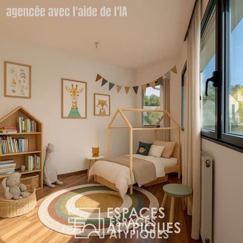 Maison d’architecte avec terrasse et jardin