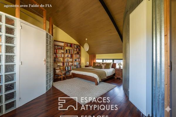 Maison d’architecte avec terrasse et jardin