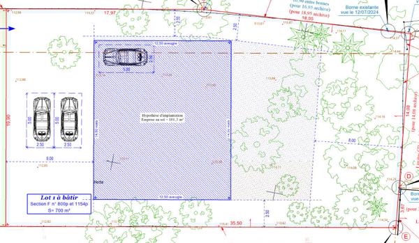 Terrain plat de 700m² au coeur de briis sous forges