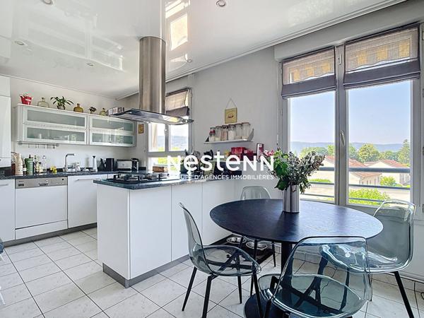 APPARTEMENT FONTAINES SUR SAONE 107 M² GARAGE DOUBLE TERRASSE VUE SAONE DERNIER ÉTAGE