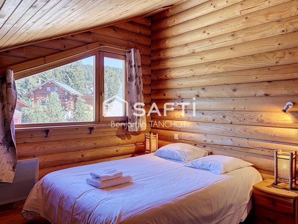 Authentique chalet en rondins, havre de paix, proche des pistes