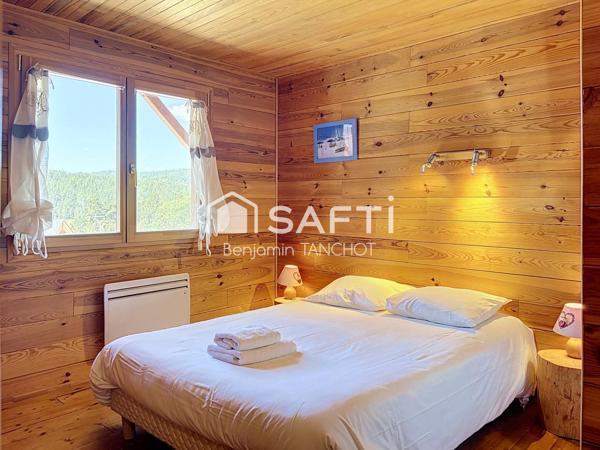 Authentique chalet en rondins, havre de paix, proche des pistes