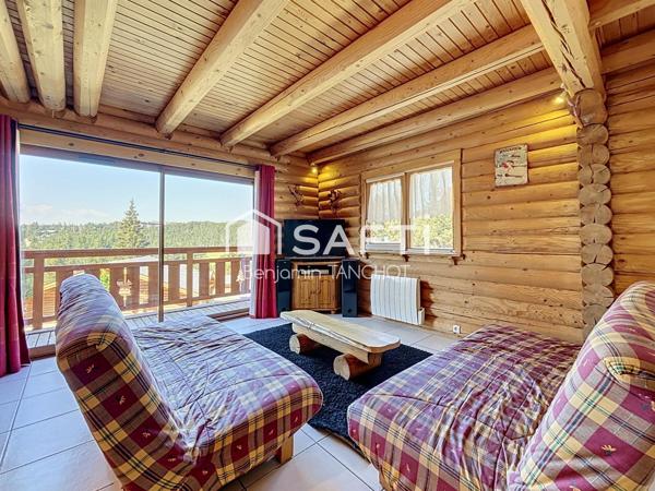 Authentique chalet en rondins, havre de paix, proche des pistes