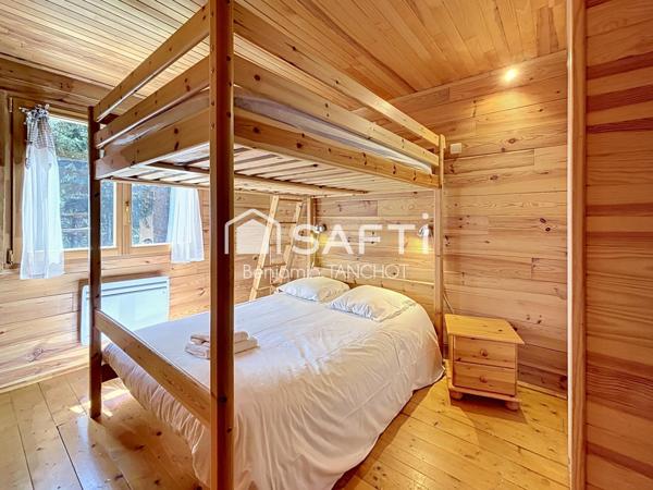 Authentique chalet en rondins, havre de paix, proche des pistes