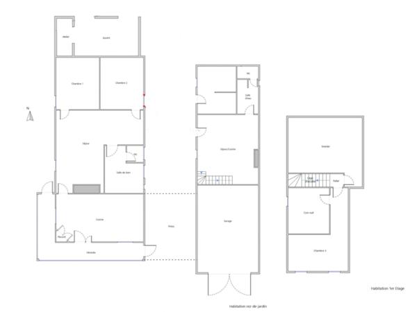 Maison avec seconde habitation, dépendances et grand terrain – Fort potentiel à Champdolent