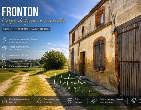 FRONTON – ANCIEN CORPS DE FERME À RÉINVENTER SUR ENVIRON 3 000 M²