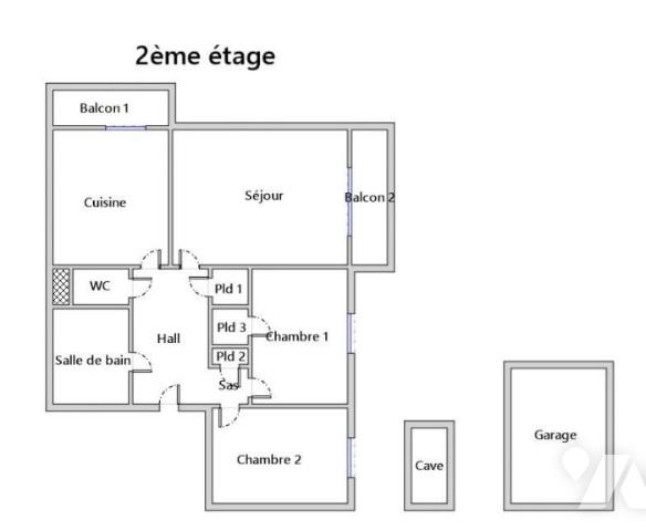 Appartement Saint-Etienne 3 pièces 61m²