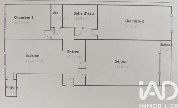 Appartement à vendre 3 pièces 61 m² Marseille 14