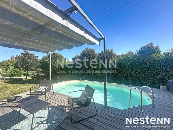A vendre Maison Masseube 4 chambres 145.5 m2 avec piscine, salle de sport, garage, terrain arboré et cloturé