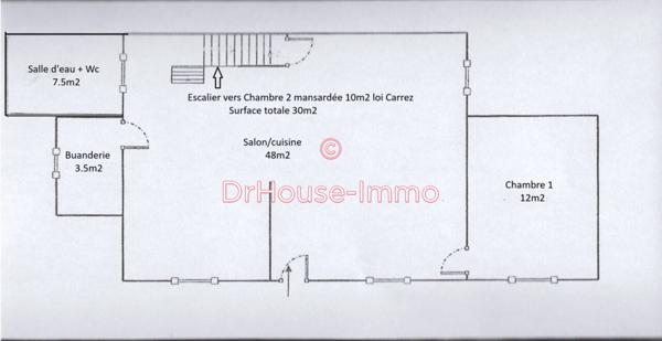 Maison à vendre 3 pièces de 100 m²