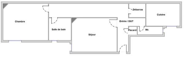 Appartement Paris 2 pièce(s) 46.51 m2