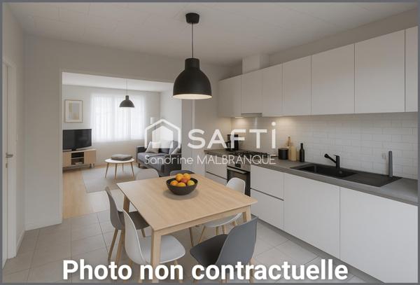 Maison 3 chambres garage cave