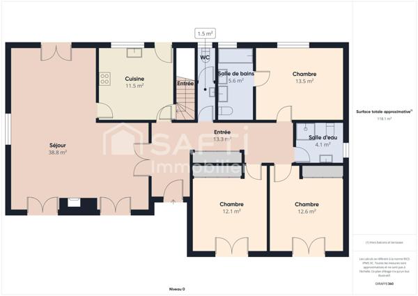 A vendre à Mérignac, maison de 119 m2 - 3 chambres et grand sous-sol