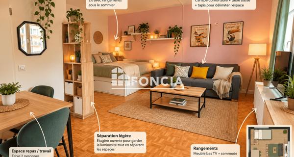 À vendre Studio 30.34 m² - Lyon 69003
