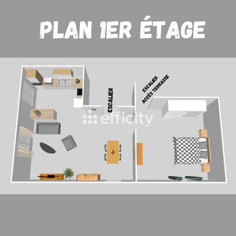 Appartement 2 pièces - 55 m²