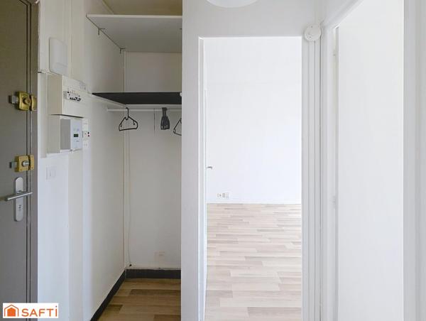 Appartement 2 pièces 37m² - 8ième étage lumineux avec balcon et vue dégagée