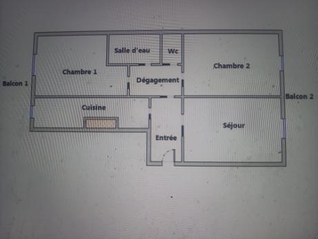 A 1' du Métro PVC Apt 3 Pièces, 2 chambres, 2 Balcons, Cave, Parking. 345 000 €