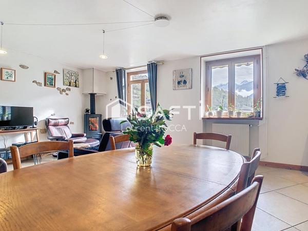 Maison Centre Ville Aime avec jardin et belle terrasse avec vue panoramique