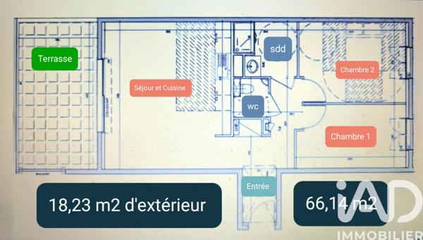 Appartement à vendre 3 pièces 66,14 m² Metz