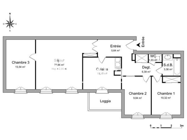 Location Appartement 4 pièces 85.04 m² - 20 RUE JEANNE D'ARC Lyon 69003