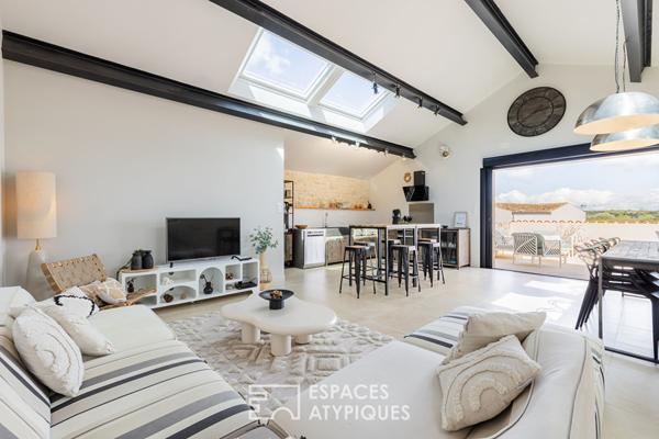 Contemporaine de caractère née d’un ancien chai avec vue contemplative