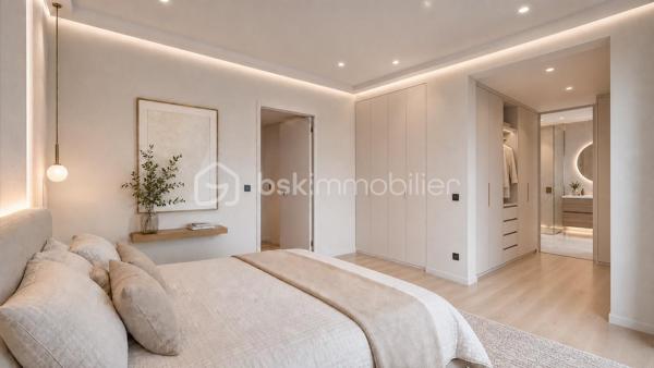 Découvrez cette magnifique maison contemporaine, idéalement située au fond d'une impasse, dans un environnement résidentiel calme et recherché.

Actuellement en cours d'achèvement, cette maison offre une opportunité rare d'emménager dès cet automne dans un bien neuf aux prestations haut de gamme.

Répartie sur un rez-de-chaussée et un étage, elle propose environ 135 m² habitables pensés par un architecte afin d'optimiser chaque espace et de créer des volumes généreux et fonctionnels.
Elle se compose de 3 chambres, dont une véritable suite parentale avec son dressing et sa salle d'eau privative. De grands espaces de vie, particulièrement lumineux grâce à de grandes baies vitrées qui bénéficient d'une hauteur sous plafond supérieure à 2,70 m, apportant une sensation d'espace et un confort de vie. D'un cellier, une buanderie et un grand bureau.

Implantée sur un terrain de 440 m², la maison dispose d'une entrée privative, d'un garage de 25 m², d'une terrasse ainsi que d'un balcon à l'étage. Les extérieurs, sans vis-à-vis, vous permettront de profiter pleinement des beaux jours en toute intimité.
Les prestations ont été soigneusement sélectionnées pour répondre aux attentes et sera livrée avec :

Carrelage grand format 120 × 120 cm.
Chauffage au sol.
Climatisation réversible.
Grandes baies vitrées.
Finitions haut standing.
Matériaux de qualité.

Enfin, vous aurez la possibilité de personnaliser votre cuisine, afin de créer un intérieur à votre image.
Une réalisation alliant architecture contemporaine, confort, élégance et prestations premium, idéale pour les acquéreurs à la recherche d'un bien d'exception dans un cadre de vie paisible.
Contactez-nous dès aujourd'hui pour obtenir davantage d'informations sur ce projet et découvrir cette future maison d'exception.