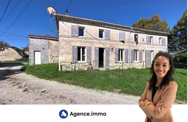 À vendre - Maison de campagne, 5 pièces situé à Saint-Aubin-de-Blaye (33820)