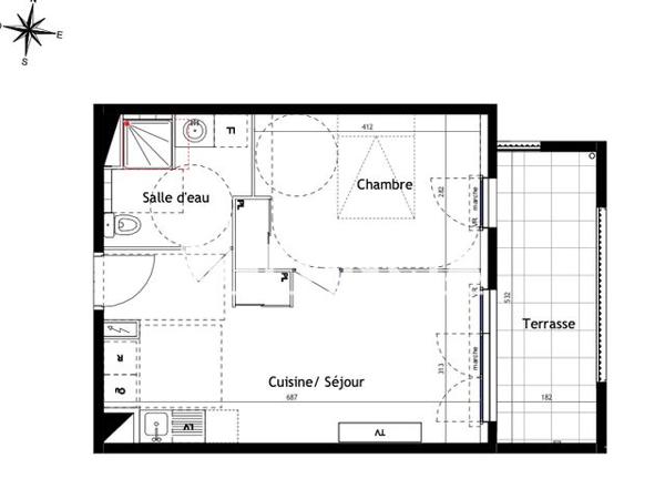Location Appartement 2 pièces 39.5 m² - 90 CHEMIN DU MAS DE TESTE Nimes 30000