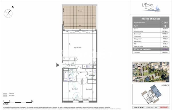 Achat appartement Neuvecelle - 3 pièce(s) - 71 m² - 385 000 €