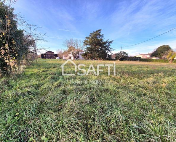 Terrain à bâtir viabilisé de 1029 m2 sur la commune de Sérignac-sur-Garonne 47310