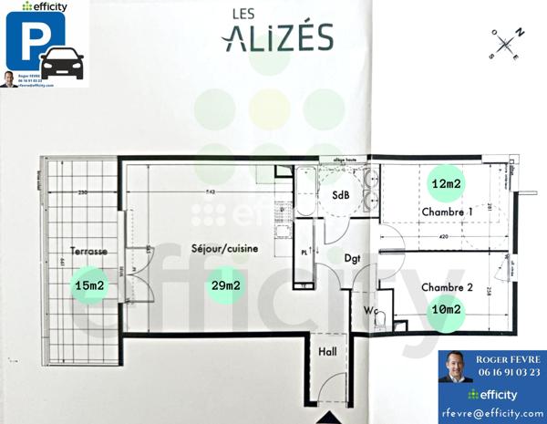 Appartement 3 pièces - 70 m² Exclusivité efficity