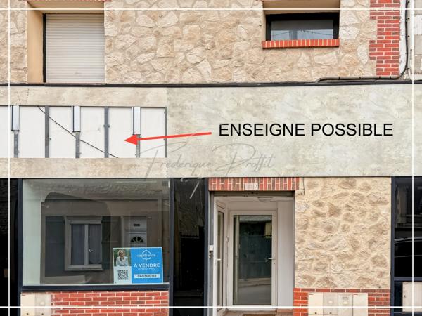 Local commercial avec studio attenant à vendre BERTHECOURT (60)
