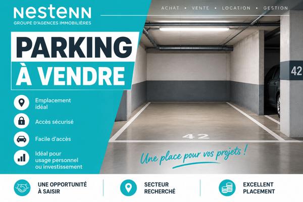 Place de parking en sous-sol, quartier Saint-Honoré, proche du centre-ville.