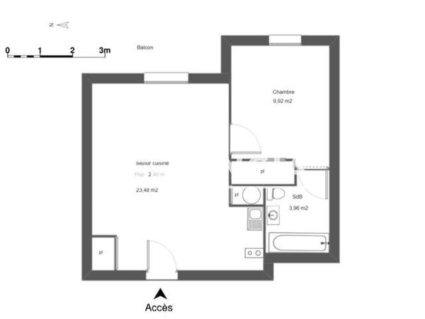 Location Appartement 2 pièces 37.36 m² - 980 CHEMIN DE LONG Montauban 82000