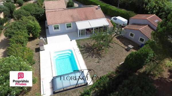 PALAJA  Maison familiale Plain-Pied 128 m² - 4 chambres + bureau - Piscine - 2 garages - DPE A/A