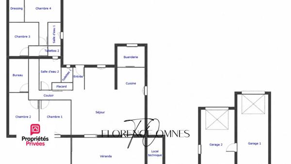 PALAJA  Maison familiale Plain-Pied 128 m² - 4 chambres + bureau - Piscine - 2 garages - DPE A/A