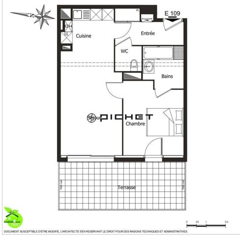 Appartement 2 pièces 45 m²