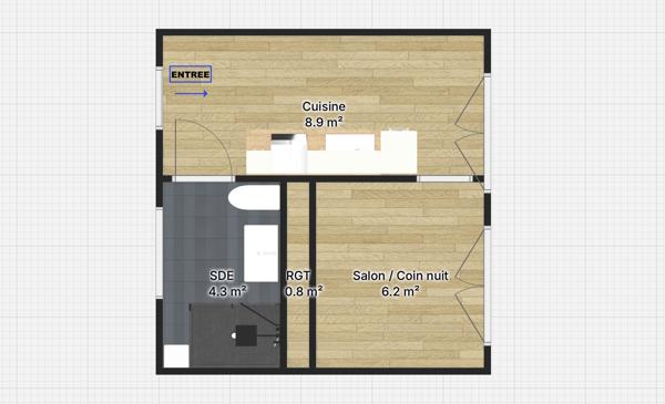 Appartement
         1 pièce
        - 20 m² Exclusivité 165 000 € *
