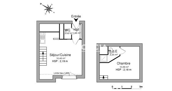 Location Appartement 2 pièces 32.28 m² - ÉPron 14610