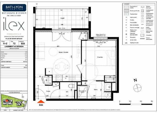Appartement à vendre  2 pièces • 40,79 m2 Francheville