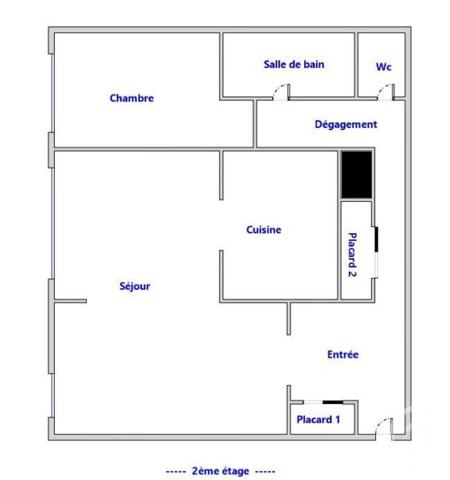 Appartement F2 à vendre  3 pièces - 54,51 m2 PARIS - 75018
