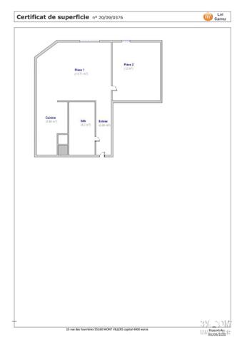 Appartement F2 de 44 m², 1 chambre, balcon et place de parking Heillecourt (54180)