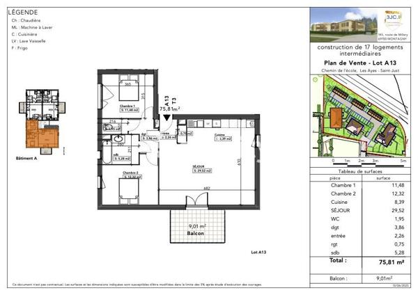 Appartement 3 pièces - 76 m²