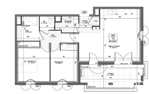 Appartement à vendre 3 pièces 64 m² Sarrians