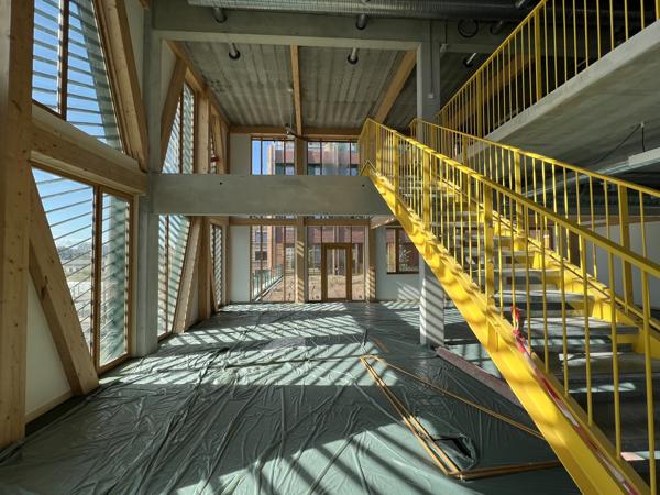 Bureaux neufs à louer à Nantes quartier République avec structure bois