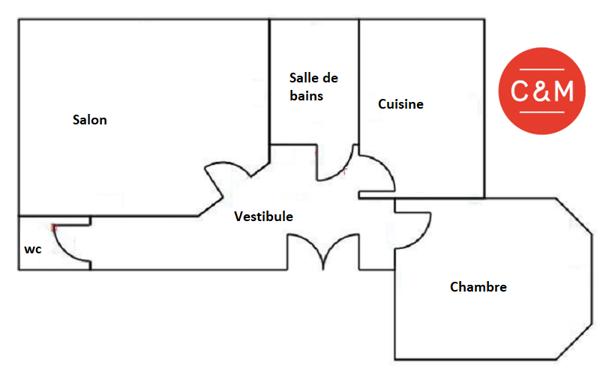 44100 NANTES NANTES CANCLAUX - Appartement 2 pièces 54 m²