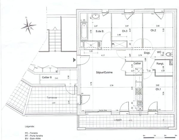 Bel appartement 3 chambres avec terrasse