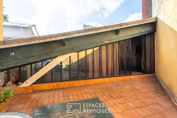 Loft avec cour, terrasse et atelier