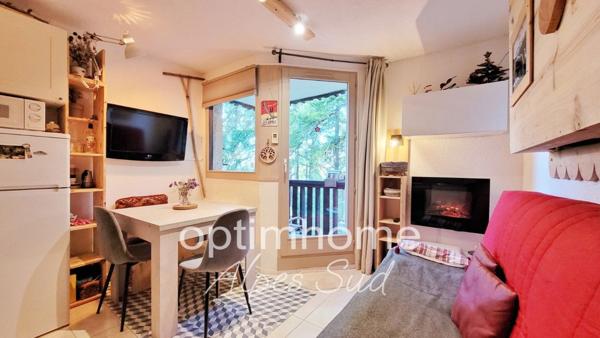 Studio avec coin montagne et balcon proche pistes