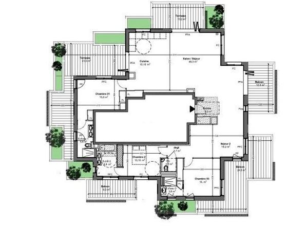 Vente Appartement de luxe Montpellier 4 Pièces 158 m²